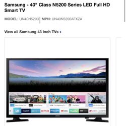 Fairly New 40 Inch Samsung TV