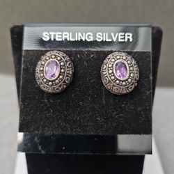 Artisan Crafted Amethyst Earrings 