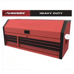 Husky 52 in W x 20 in D 6 drawer Top tool chest in textured red. (*Please Note: This is the Top Tool Chest only.
