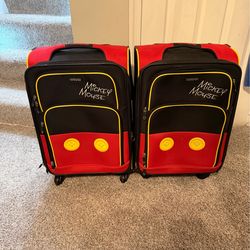 2 Mickey Mouse carry ons