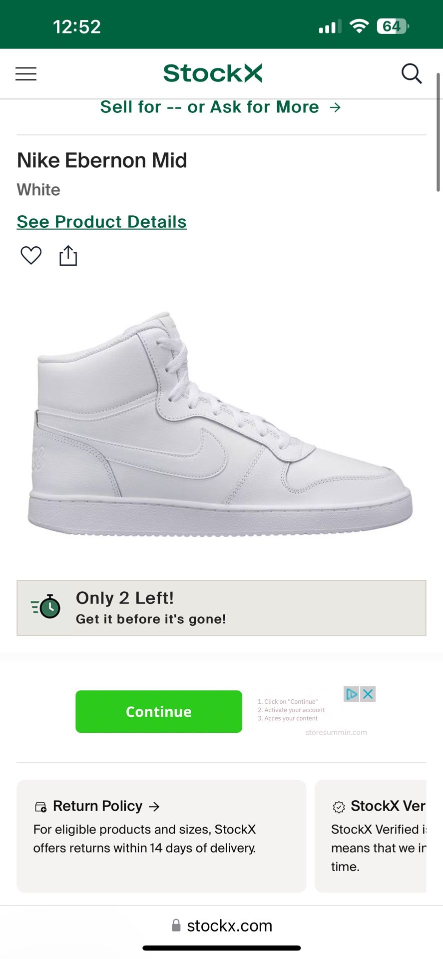 Men’s Nike Ebernon Mid Size 11