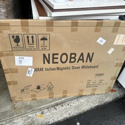 Brand New 36x48” Glass magnetic whiteboard 