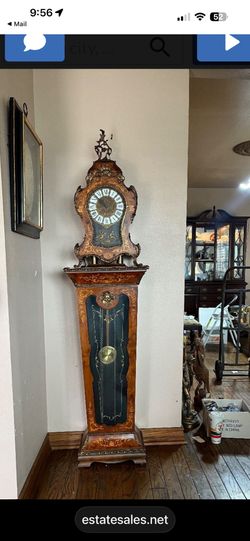 Tiffany Mantle Clock with Pedestal 20th Century