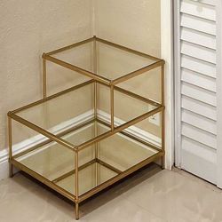 Set Of Two: West Elm Mirrored Side Tables