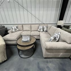 3pc Beige Sectional