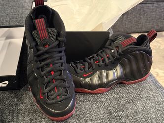 Nike Air Foamposite One Black Red NIB Mens 7.5