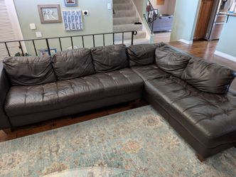 Leather Sofa Sectional- must go!