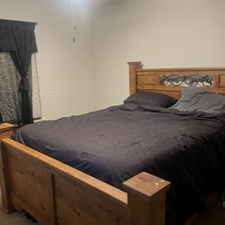 Queen Head Board Frame And Dresser… Free Night Stand 