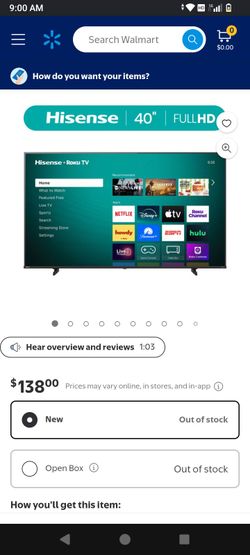 Hisense 40 in Roku TV