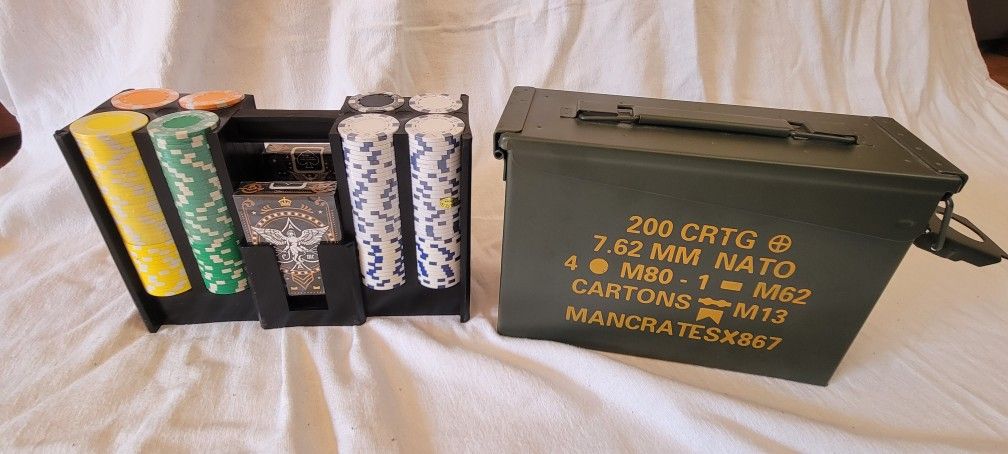 Poker chip set. Ammo Box. *NEW*