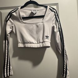 adidas crop top long sleeve 