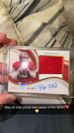 Joe Montana Immaculate Collection Auto Patch Card 09/10