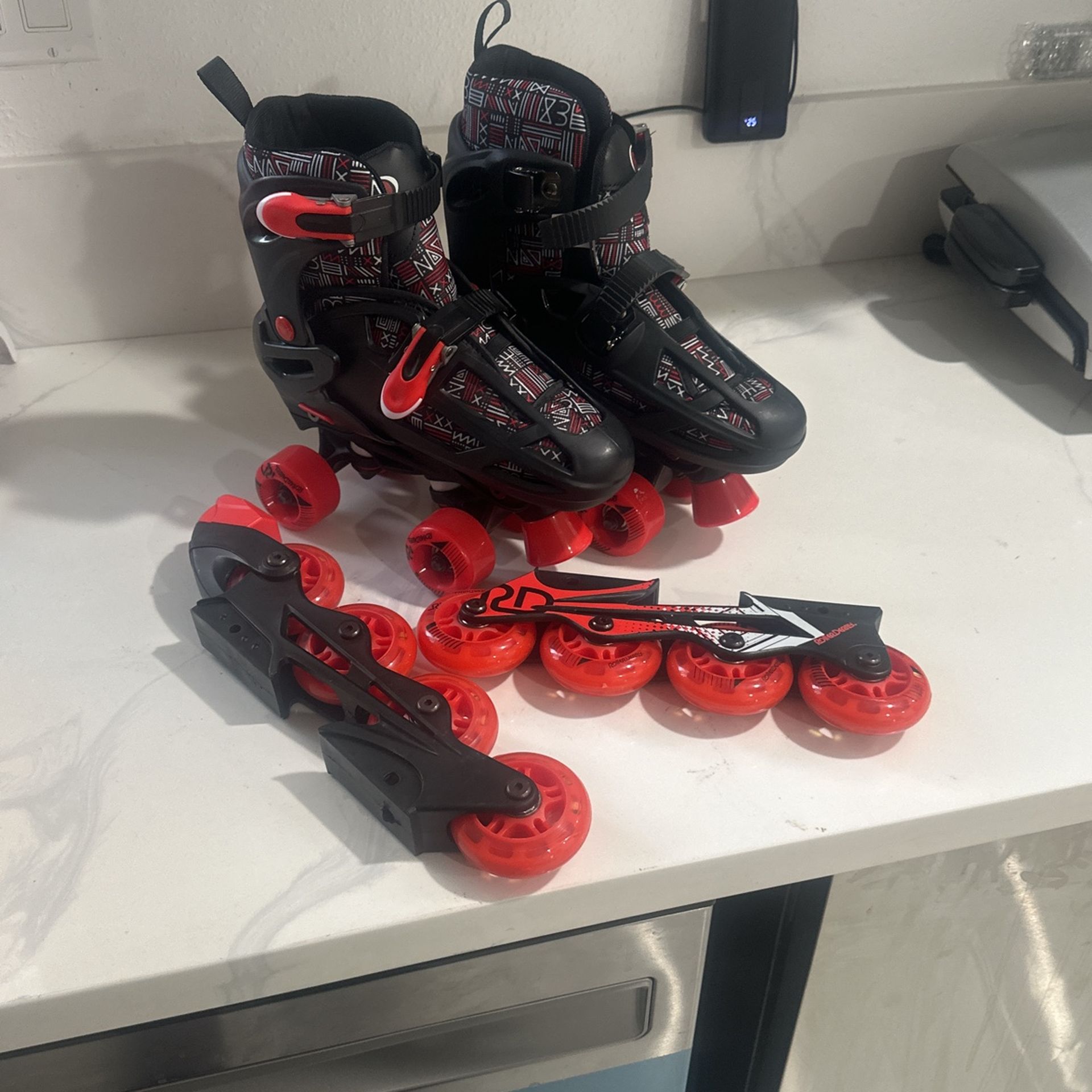 2-in-1 Combo Quad and Inline Skates for Kids