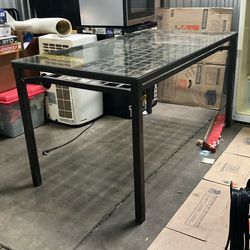 IKEA dining glass rectangular table