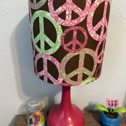 Lamp With Peace Sign Lamp Shade 