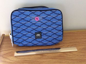 Blue print cosmetic case