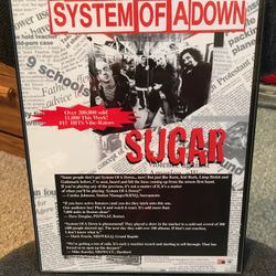 System Of A Down - Sugar Trade Ad RARE Poster