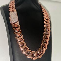 Rose Gold Miami Cuban Link Chain 