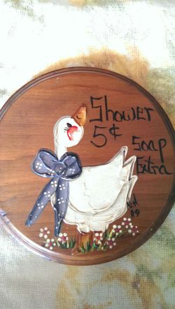 Wood hand painted sign