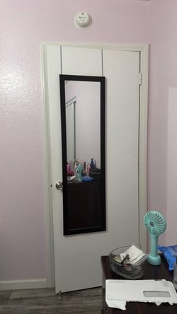 Over-the-Door Full Length Mirror Black Frame