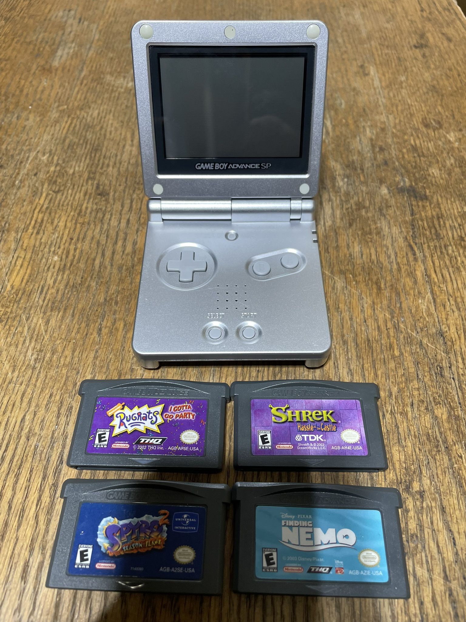 Authentic Nintendo OEM Game Boy Advance SP GBA SP - Silver - AGS-001