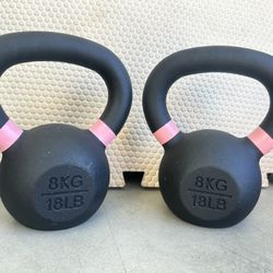 Pair Of 18lbs. Kettlebells