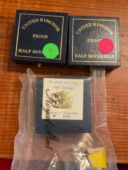 UK GOLD PROOF HALF SOVEREIGNS - PART 1