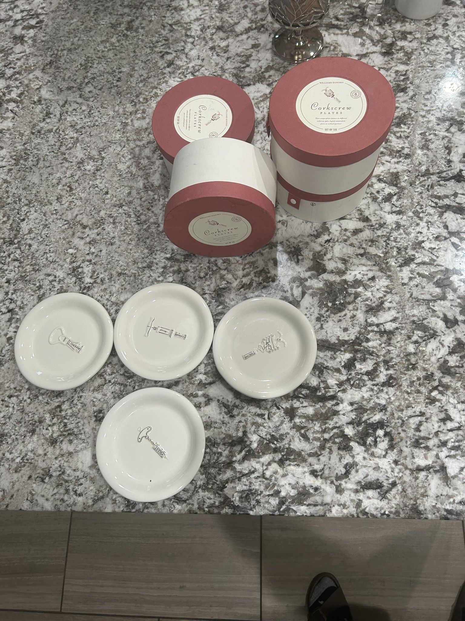 Set Of Pottery Barn Corkscrew Plates - Can Deliver!