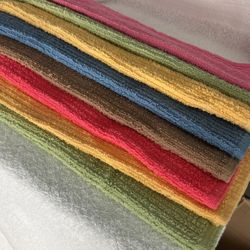 8 Assorted Cotton Color Hand Towels 17” Square