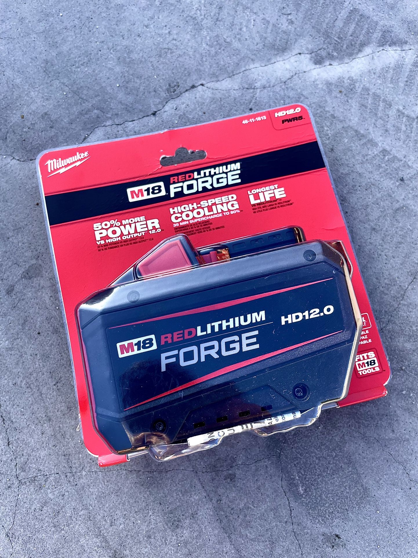 Milwaukee M18 18V Lithium-Ion REDLITHIUM FORGE HD 12.0 Ah Battery Pack  $175  New