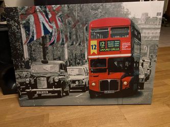 Wall picture of double Dutch bus 30 x24
