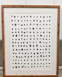 Large Framed Abstract Dot Painting Wall Art