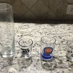 Beer Glass And Shot Glasses