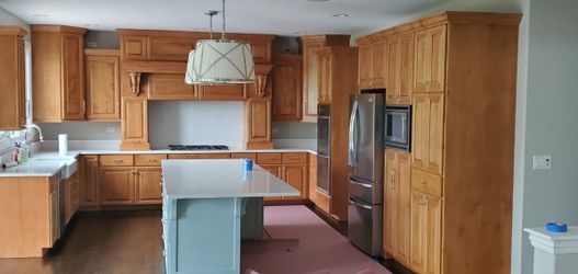Before and after Kitchen cabinets paint any color any size