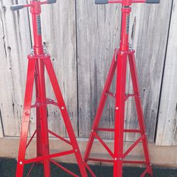 (SET 2 )Under Hoist Tripod Stand, Jack Stands 2 Ton High Lift Jack Stand Reach Under Hoist Stand, Heavy Duty Steel Under Hoist Jack