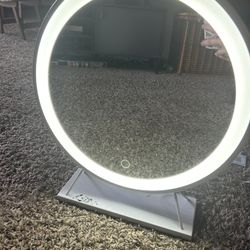 Circle Standing Desk/Vanity Mirror