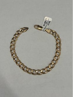 14K YELLOW GOLD BRACELET , 8.5”