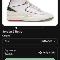 Jordan Retro 2 Size 14 Brand New