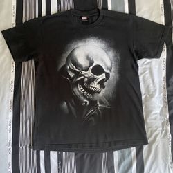 Vintage Mad Engine Marvel Ghost Rider Skull T-Shirt Size L