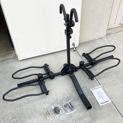 (NEW) $115 Heavy Duty 2-Bike Rack Wobble Free Tilting Electric Bicycle Carrier, 2-inch Hitch 160lbs Max