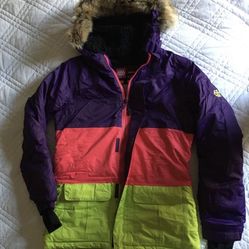 Youth Girls XL 686 Snowboard Or Ski Insulated Coat Color Block Jacket