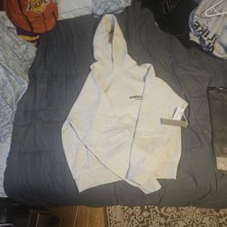 Essentials Hoodie Light OATMEAL SIZE SMALL (MEN SIZE)