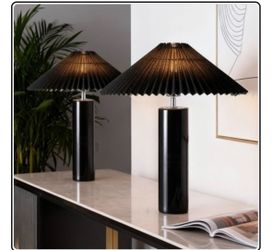 eoeyyoyb ceramic table lamps for bedroom set of 2, adjustable shade lamps for night stands, modern cylindrical nightstand table lamps 5w e26 for bedro