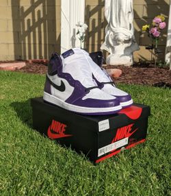 Jordan 1 Court Purple 2.0 Size 9.5 