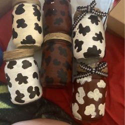 Cow Themed Jars 