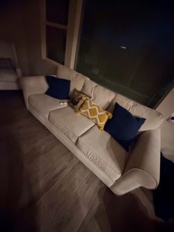 White/Cream Colored Sofa