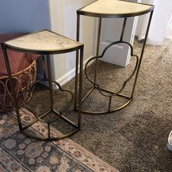 Large and small corner side tables