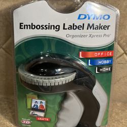 NEW DYMO Embossing Label Maker Organizer X press Pro with Three 3/8” Wide Label Tape