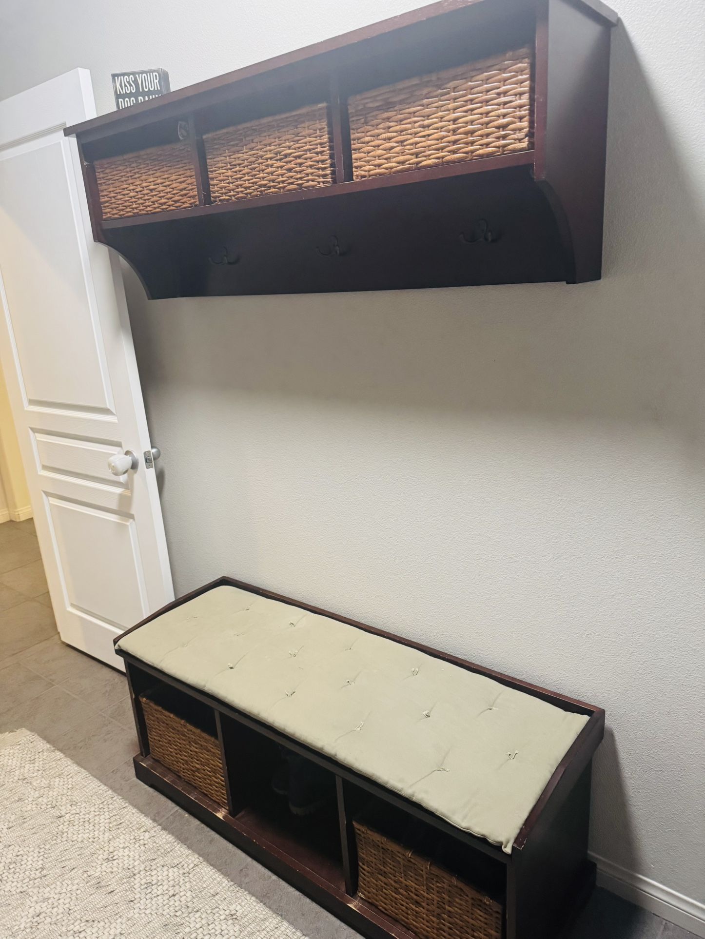 Pottery Barn Entryway Bench & Coat Rack Set