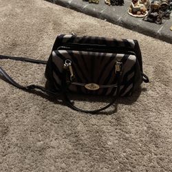 New Coach  Zebra Pattern Purse 